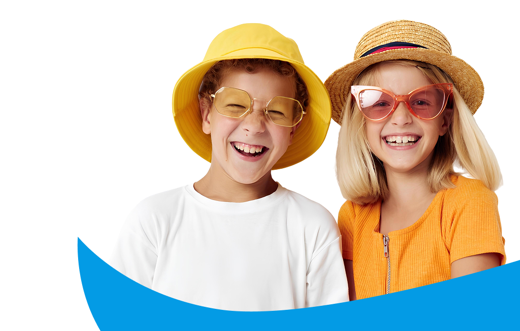 Happy children at summer camp